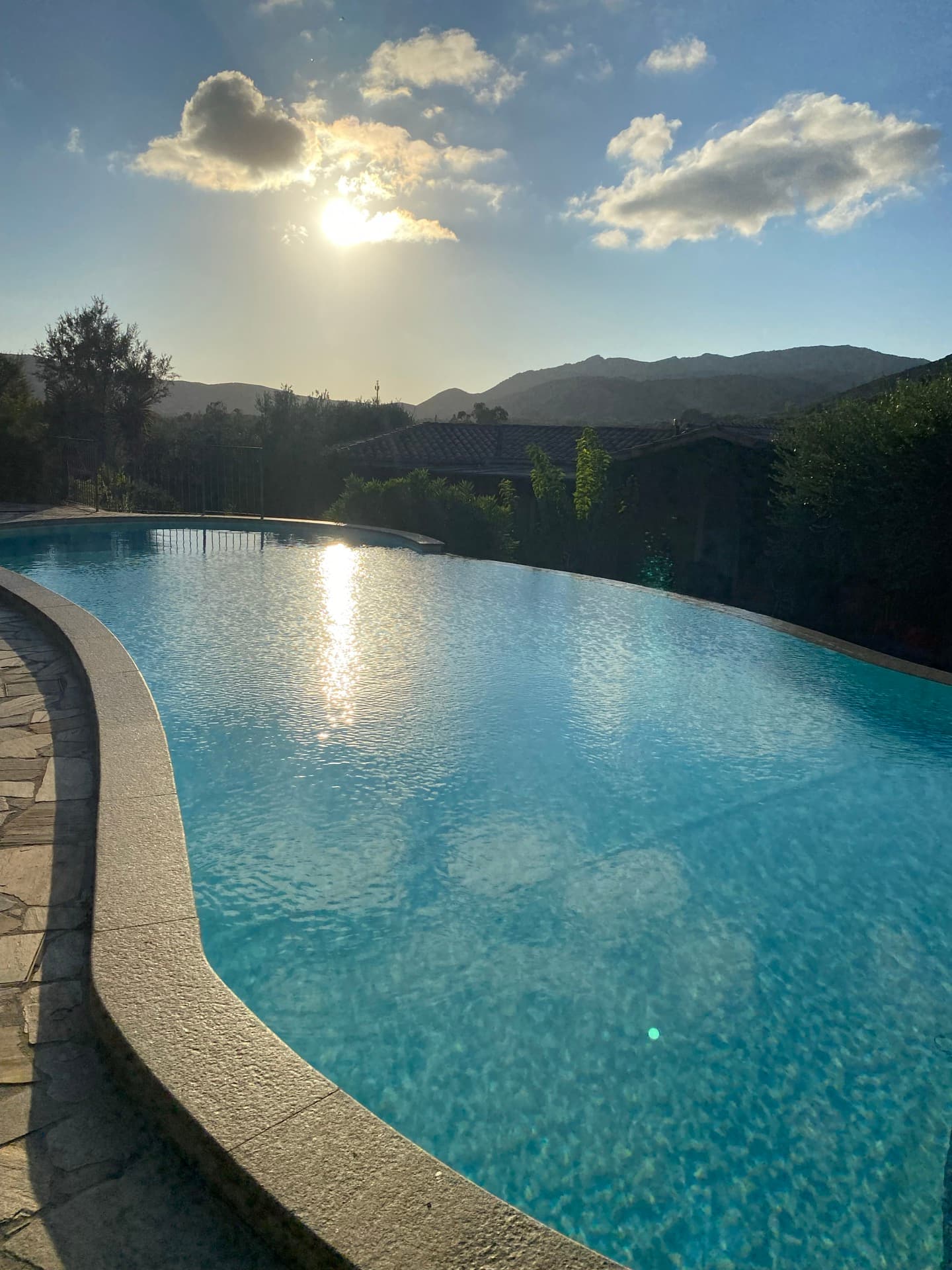 Pool at sunset